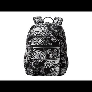 Black and white campus Vera Bradley backpack